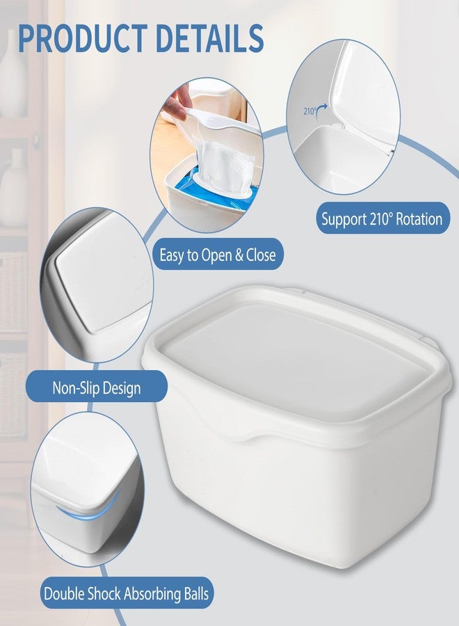 Eiszhjk Wipes Dispenser Compatible with Cottonelle Flushable, Refillable Wet Wipes Container, Wipe Holder Keeps Wet Tissue Clean and Fresh, Non-Slip Wipe Case with Sealing Design Lid, for Home and Travel - Image 3